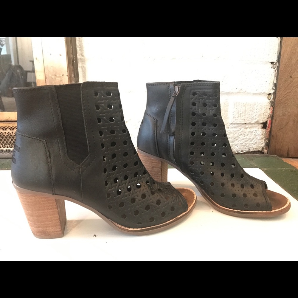 TOMS Peep Toe Heel Bootie